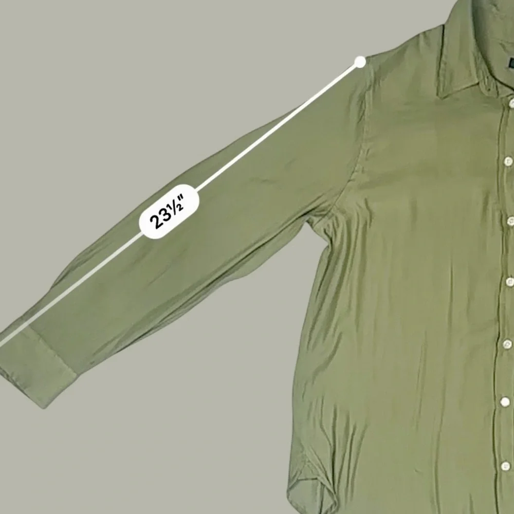 Banana Republic Olive Green Dillon Long Sleeve Button-Up Shirt – Size L